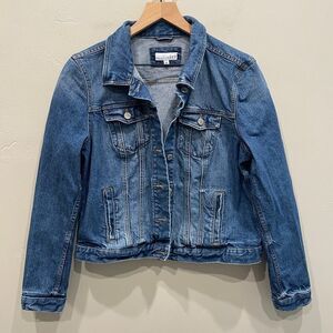 LOFT Trucker Denim Jean Jacket in Blue - Size: Medium